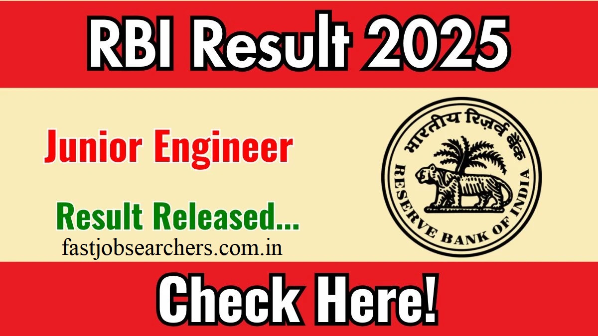 RBI JE Result 2025 Download Link (OUT)