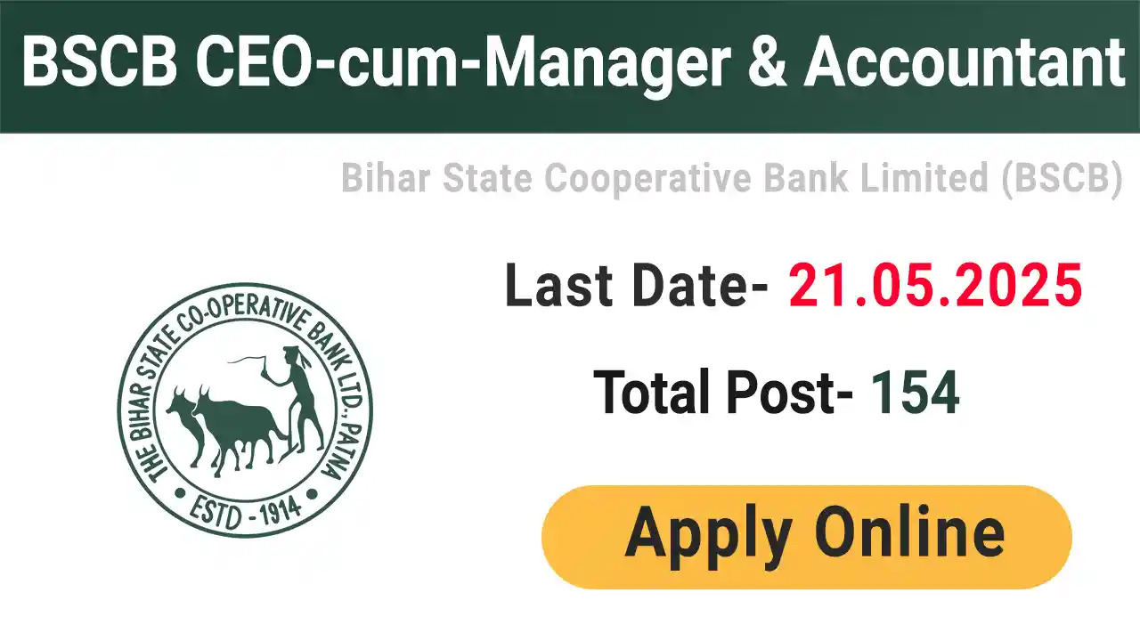Bihar BSCB CEO & Manager Accountant Jobs 2025