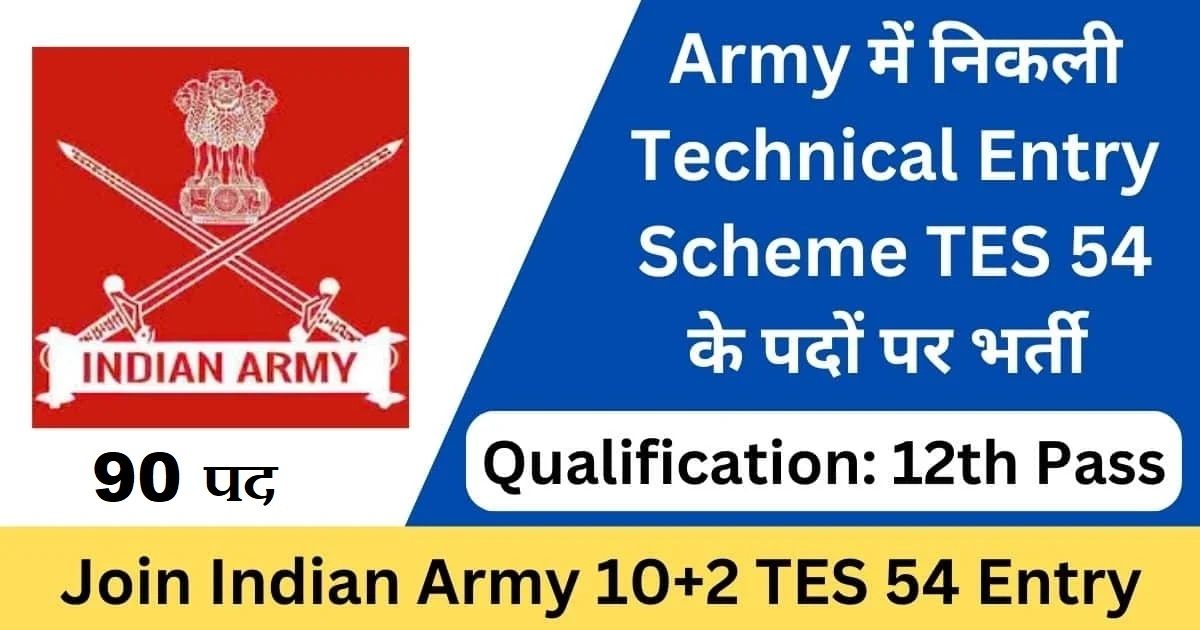 Indian Army 10+2 TES 54 Online Application 2025