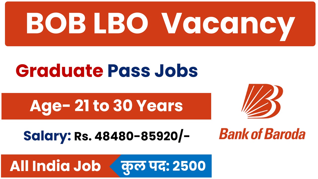BOB LBO Recruitment 2025 - 2500 Vacancies Details