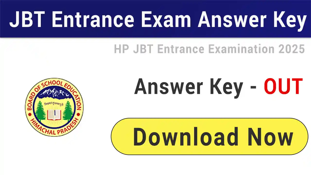 HPBOSE JBT 2025 Answer Key Download PDF