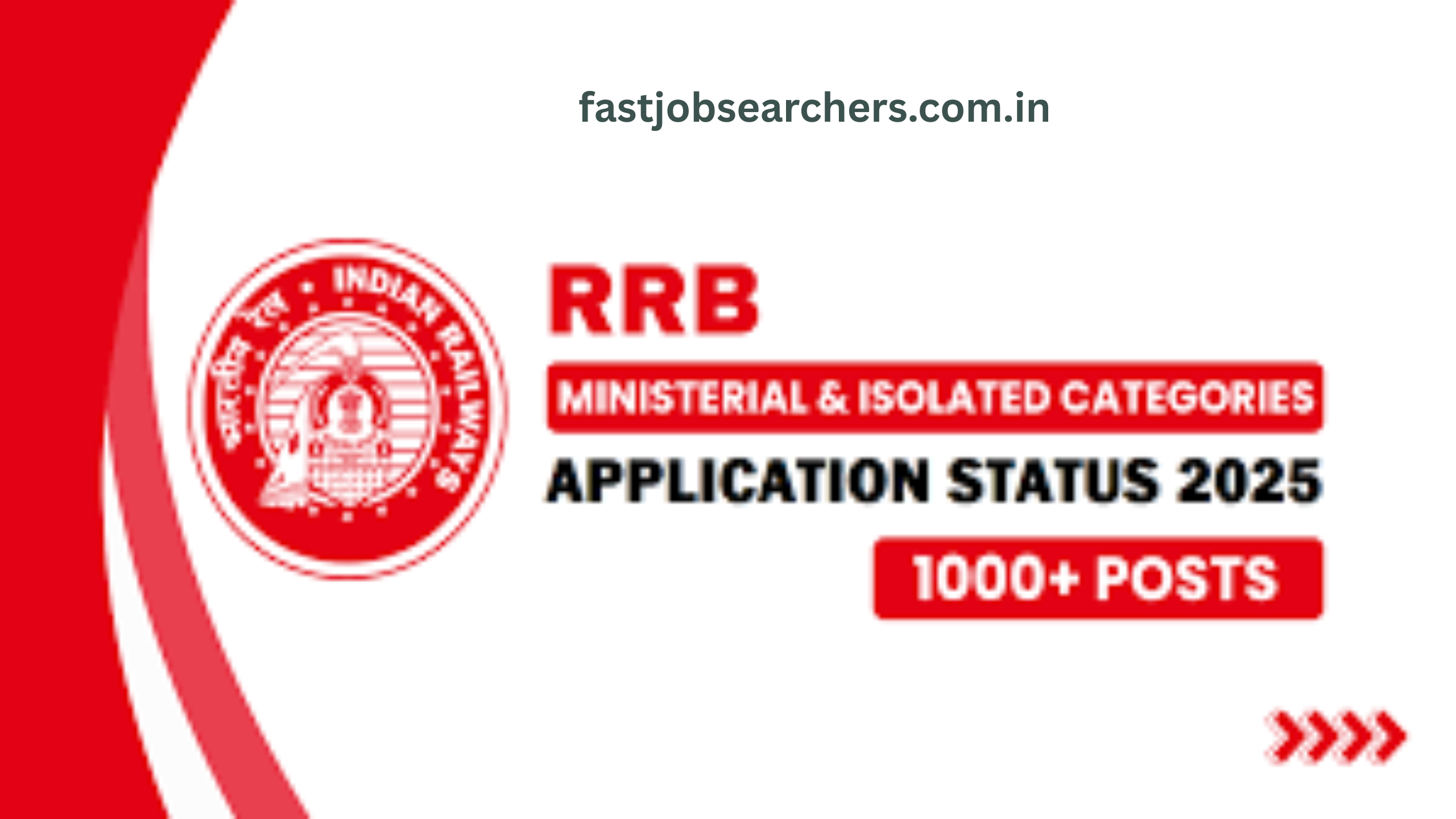 RRB Ministerial & Isolated Categories 2025 Application Status