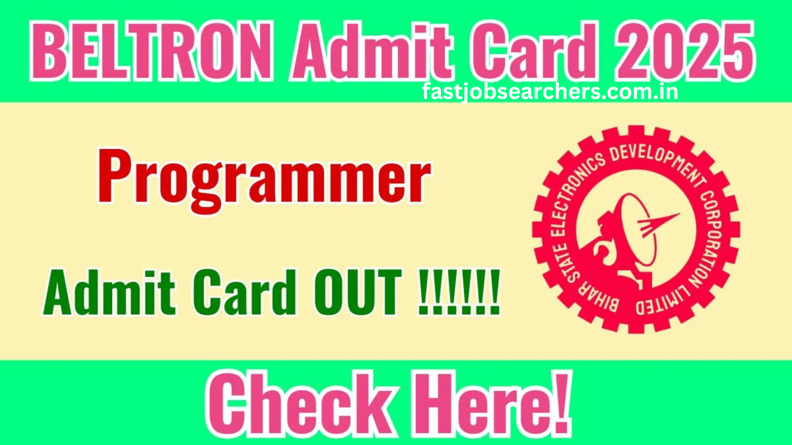 Beltron Programmer Admit Card 2025 – Download Now
